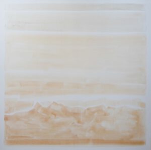 bergbild I , 30 04 2023, leinwand, mischtech., 100×100 cm    B3 31